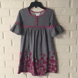 Bonnie Jean Gray Girls Dress Size 7 Preowned